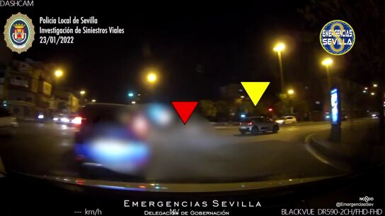 Impactante persecuci&oacute;n de un taxista a un coche que se fug&oacute; tras atropellar a un motorista en Sevilla 