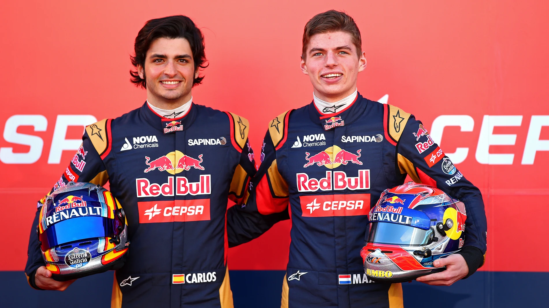 Max Verstappen y Carlos Sainz Jr. como rookies de la Scuderia Toro Rosso en la Fórmula 1