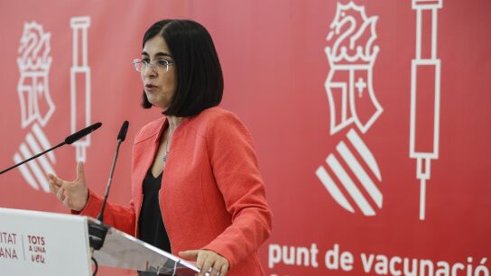 Carolina Darias en rueda de prensa en la Ciudad de las Artes y las Ciencias 