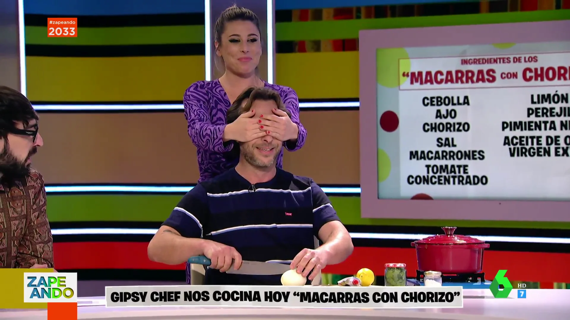 El peliagudo reto de Gipsy Chef en directo: se atreve a cortar cebolla con los ojos tapados