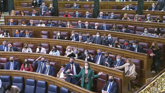 La bancada del PP tras la votación de la reforma laboral La bancada del PP tras la votación de la reforma laboral