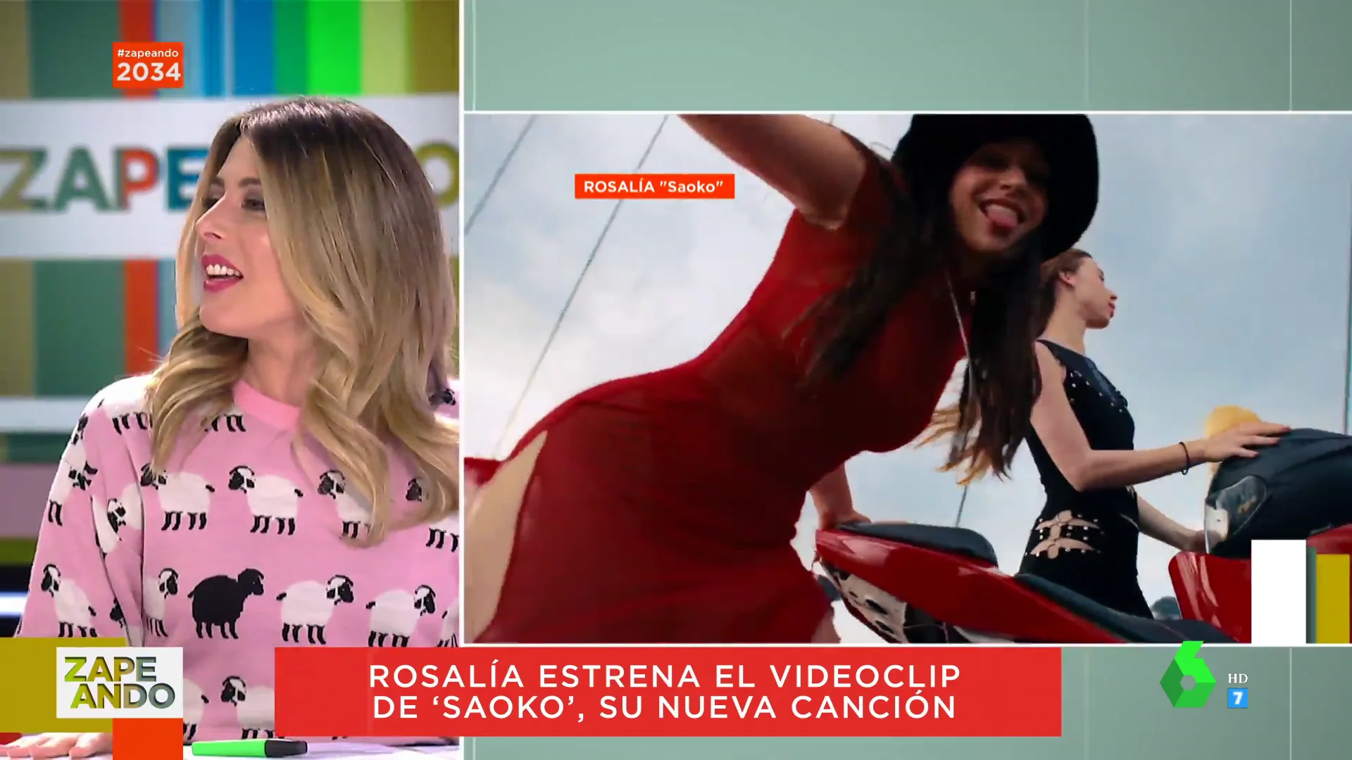 Valeria Ros sorprende a los zapeadores con su opinión sobre Rosalía: "Para mí es como la cerveza"