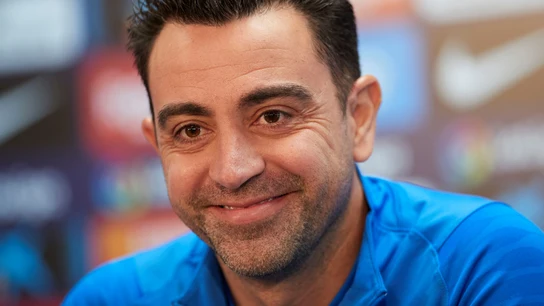 Xavi, en rueda de prensa Xavi, en rueda de prensa