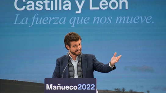 El presidente de PP, Pablo Casado participa este domingo en Palencia en un mitin El presidente de PP, Pablo Casado participa este domingo en Palencia en un mitin