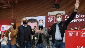 José Luis Rodríguez Zapatero y Pedro Sánchez acompañan a Luis Tudanca en la campaña de las elecciones de Castilla y León
