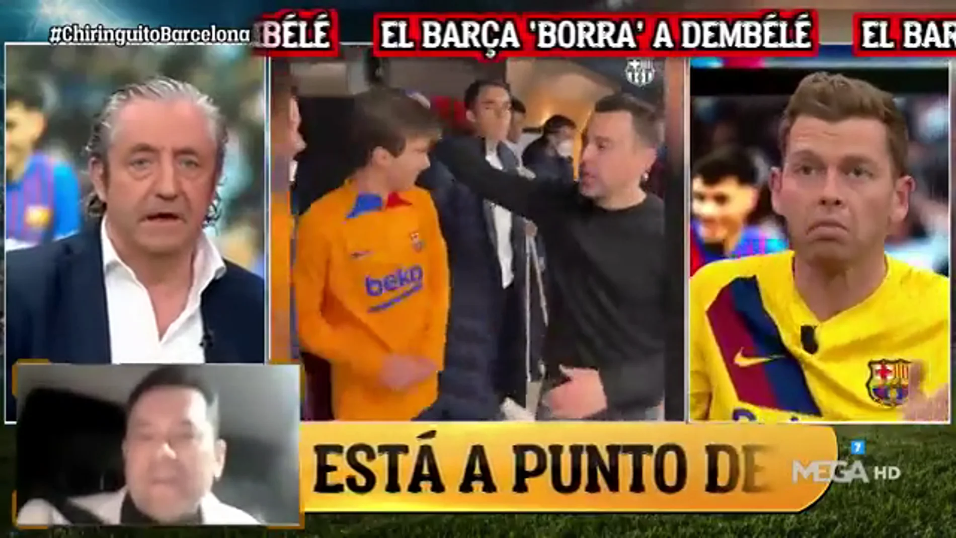 El Barça 'esconde' a Dembélé: corta el saludo de Xavi en el vestuario