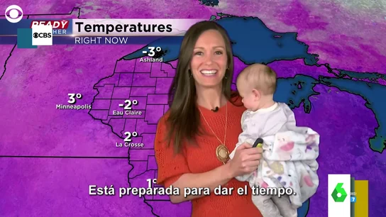 El invitado sorpresa con el que aparece una meteoróloga para dar el tiempo El invitado sorpresa con el que aparece una meteoróloga para dar el tiempo