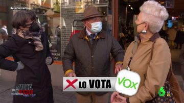 El susto de un señor de Valladolid al decirle que tiene pinta de votar a Vox: "No por favor, no se me ocurriría en la vida"