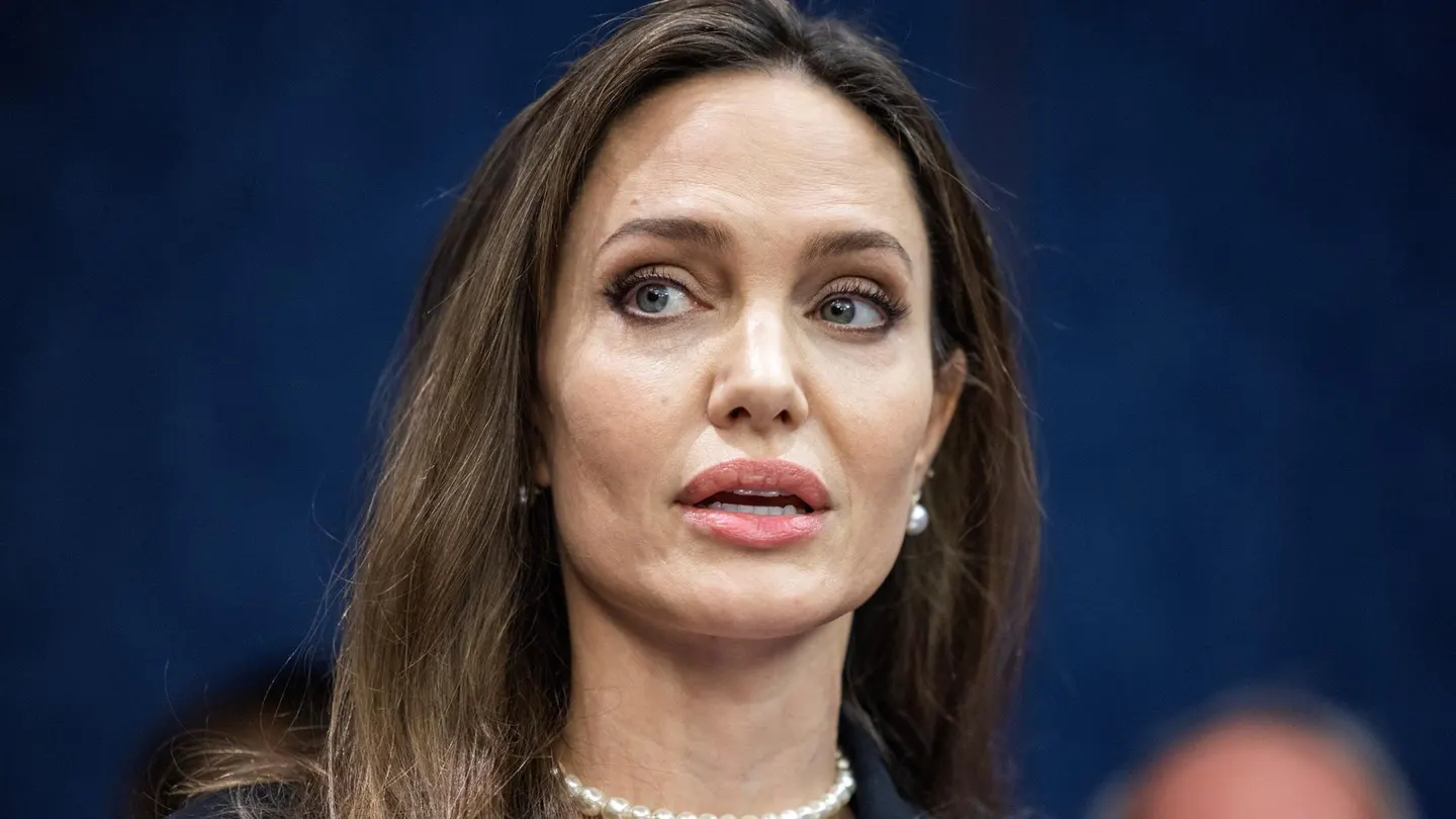 Angelina Jolie, durante su intervención Angelina Jolie, durante su intervención