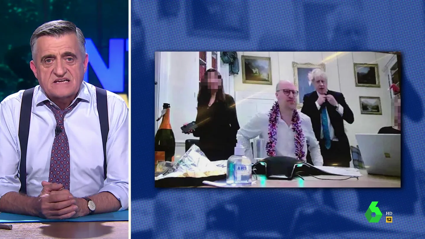Wyoming, sobre la nueva foto de las fiestas de Boris Johnson: "30 segundos antes tenía la corbata en la cabeza" Wyoming, sobre la nueva foto de las fiestas de Boris Johnson: "30 segundos antes tenía la corbata en la cabeza"