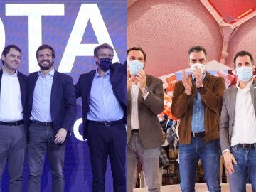 Actos de cierre de campaña de PP y PSOE en Castilla y León