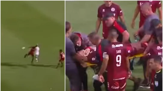 Tremendo choque de cabezas en Argentina Tremendo choque de cabezas en Argentina