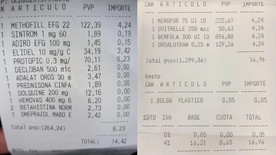 Tickets de farmacia con descuentos de la Seguridad Social Tickets de farmacia con descuentos de la Seguridad Social