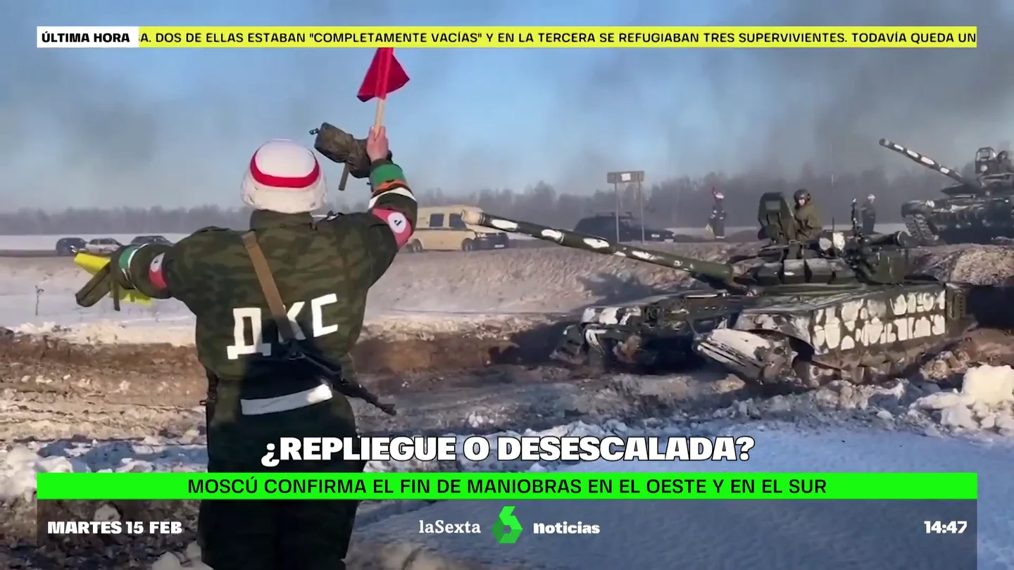 Rusia anuncia la retirada de parte de las tropas desplegadas en la frontera con Ucrania Rusia anuncia la retirada de parte de las tropas desplegadas en la frontera con Ucrania