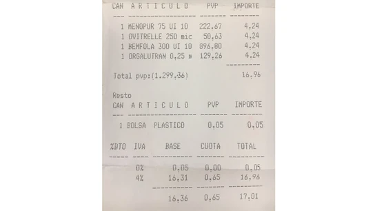 Ticket de farmacia con descuento de la Seguridad Social Ticket de farmacia con descuento de la Seguridad Social