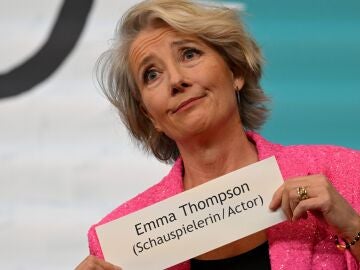 La actriz británica Emma Thompson, durante una rueda de prensa en la Berlinale
