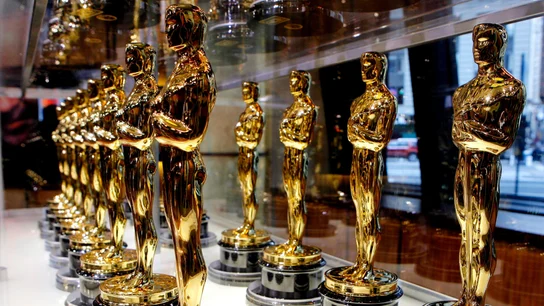 Imagen de archivo de varias estatuillas de los Premios Oscar Imagen de archivo de varias estatuillas de los Premios Oscar