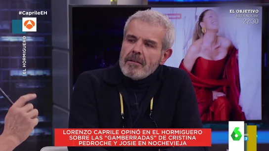 Lorenzo Caprile, sobre las "gamberradas" Cristina Pedroche en Campanadas: "A veces le digo a Josie que se han quedado cortos" Lorenzo Caprile, sobre las "gamberradas" Cristina Pedroche en Campanadas: "A veces le digo a Josie que se han quedado cortos"