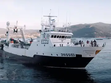 El barco pesquero gallego Villa de Pitanxo, naufragado en aguas de Terranova (Canadá)