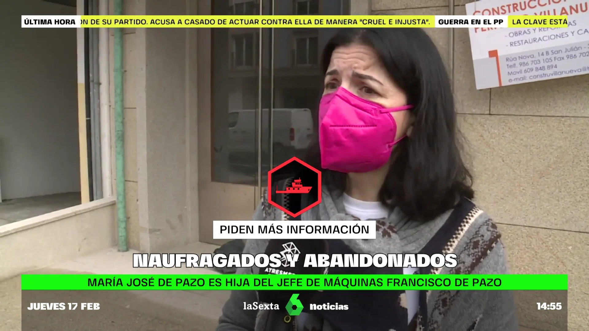 Los familiares de los desaparecidos en el hundimiento del Villa de Pitanxo piden que siga la búsqueda y aquejan la falta de información