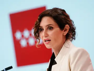Presidenta de la Comunidad de Madrid, Isabel Díaz Ayuso, en su comparecencia desde la Real Casa de Correos