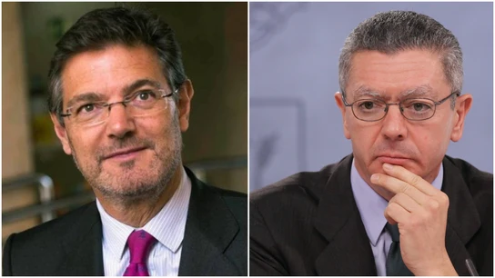 Los exministros Rafael Catalá y Alberto Ruiz-Gallardón. Los exministros Rafael Catalá y Alberto Ruiz-Gallardón.