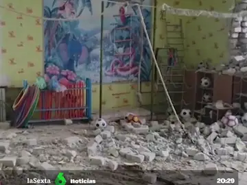 Imágenes de los destrozos causados por los bombardeos en Donbás