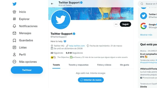 Twitter experimenta fallos Twitter experimenta fallos