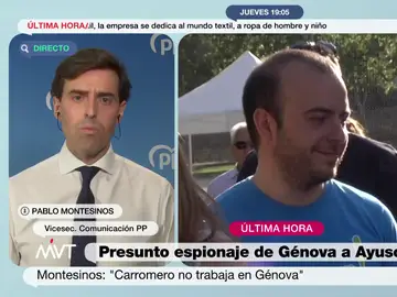 Pablo Montesinos reitera que el PP no ha espiado a Díaz Ayuso y se desvincula de Carromero: &quot;Génova está en el lado bueno&quot;