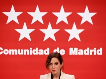 Isabel Díaz Ayuso, durante una comparecencia