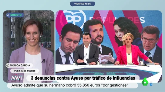 La 'advertencia' de Cristina Pardo a Mónica García: "Como el PP siga así se quedan sin trabajo, ya hacen ellos la oposición" La 'advertencia' de Cristina Pardo a Mónica García: "Como el PP siga así se quedan sin trabajo, ya hacen ellos la oposición"