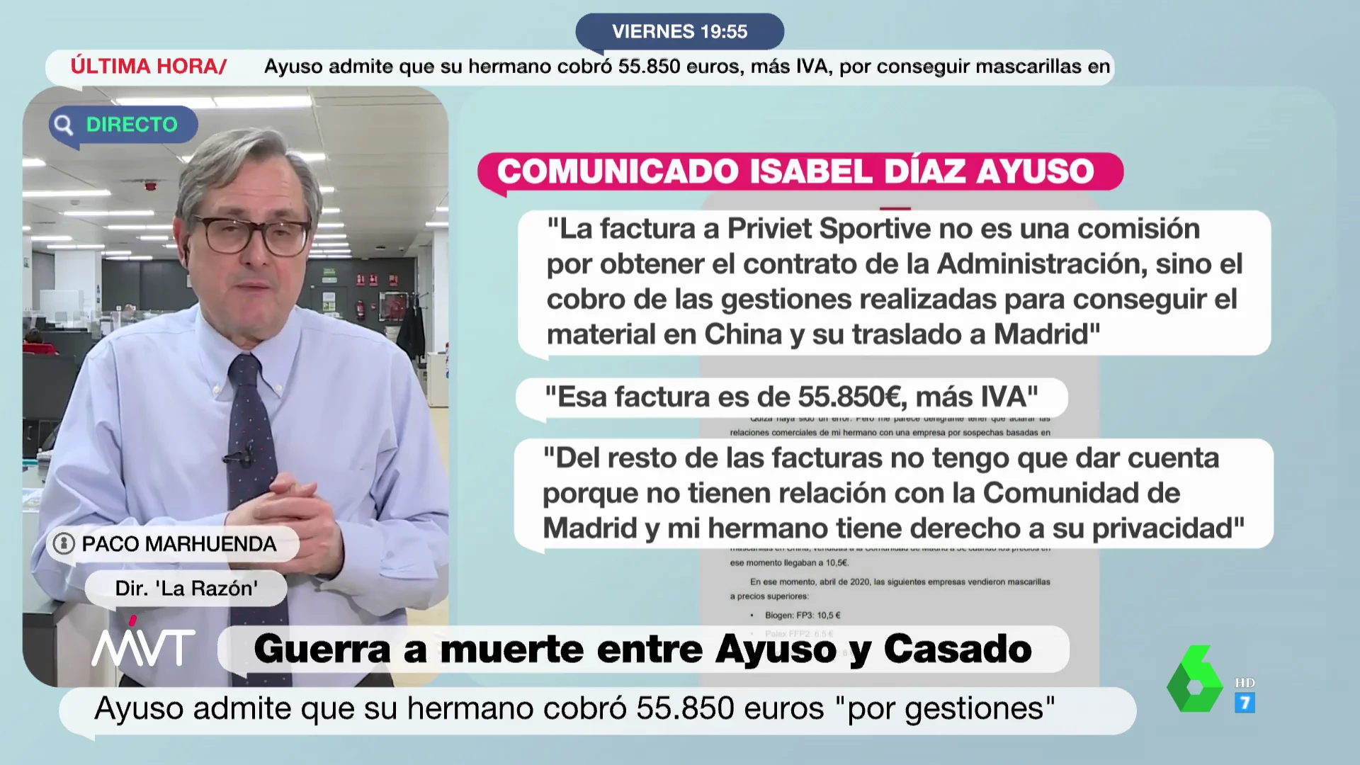 Marhuenda, sobre la guerra abierta en el PP: "En enero de 2024 el presidente del Gobierno será Pablo Casado, probablemente"