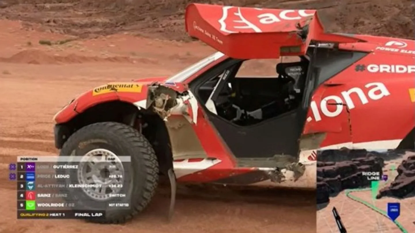 Así quedó el choque de Carlos Sainz Así quedó el choque de Carlos Sainz