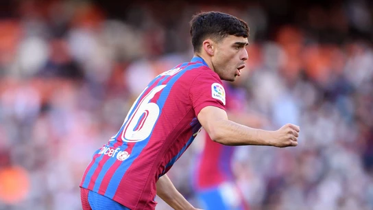 Pedri celebra un gol Pedri celebra un gol