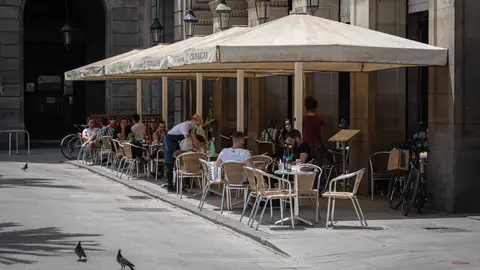 Imagen archivo de un restaurante de Barcelona Imagen archivo de un restaurante de Barcelona