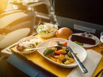 Comida de un avión Comida de un avión