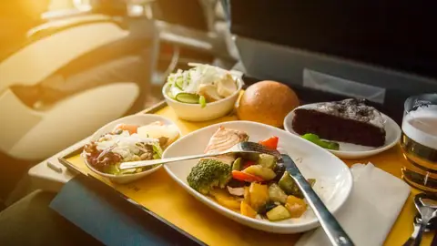Comida de un avión Comida de un avión