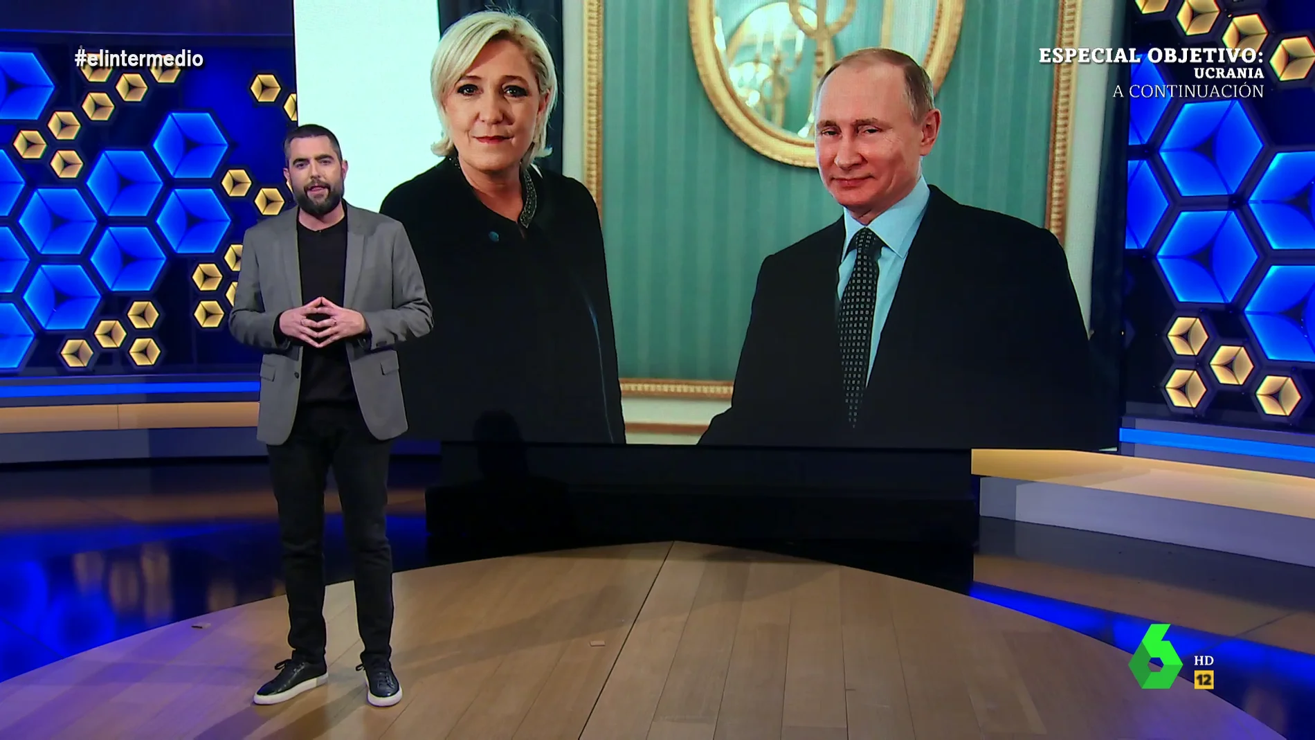 El consejo de Dani Mateo a Le Pen para evitar destruir un millón de programas en los que aparecía Putin