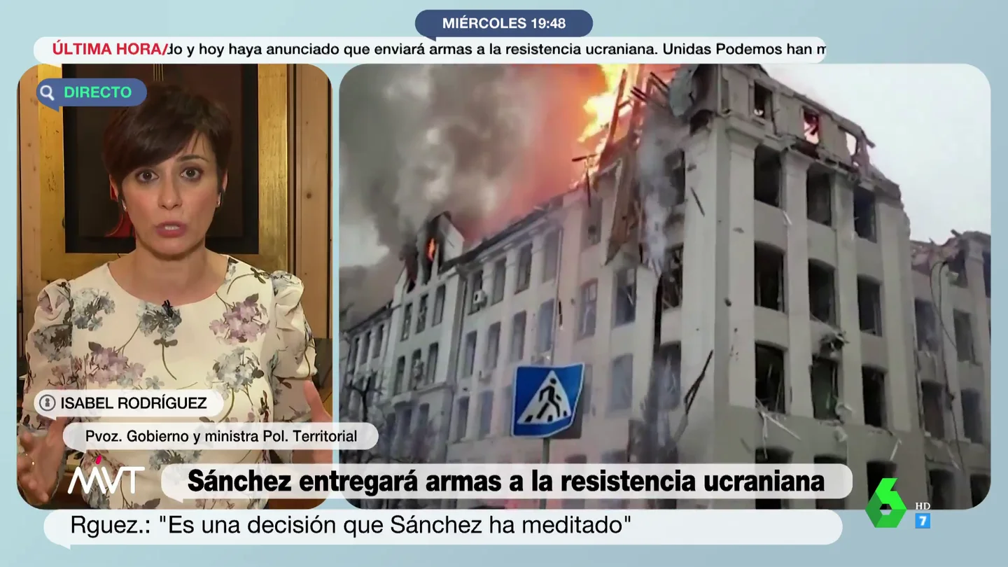 Isabel Rodríguez, portavoz de Gobierno y ministra de Política Territorial. Isabel Rodríguez