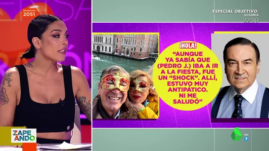 Agatha Ruiz de la Prada se reencuentra con Pedro J. Ramírez en el Carnaval de Venecia: "Estuvo muy antipático, ni me saludo" Agatha Ruiz de la Prada se reencuentra con Pedro J. Ramírez en el Carnaval de Venecia: "Estuvo muy antipático, ni me saludo"