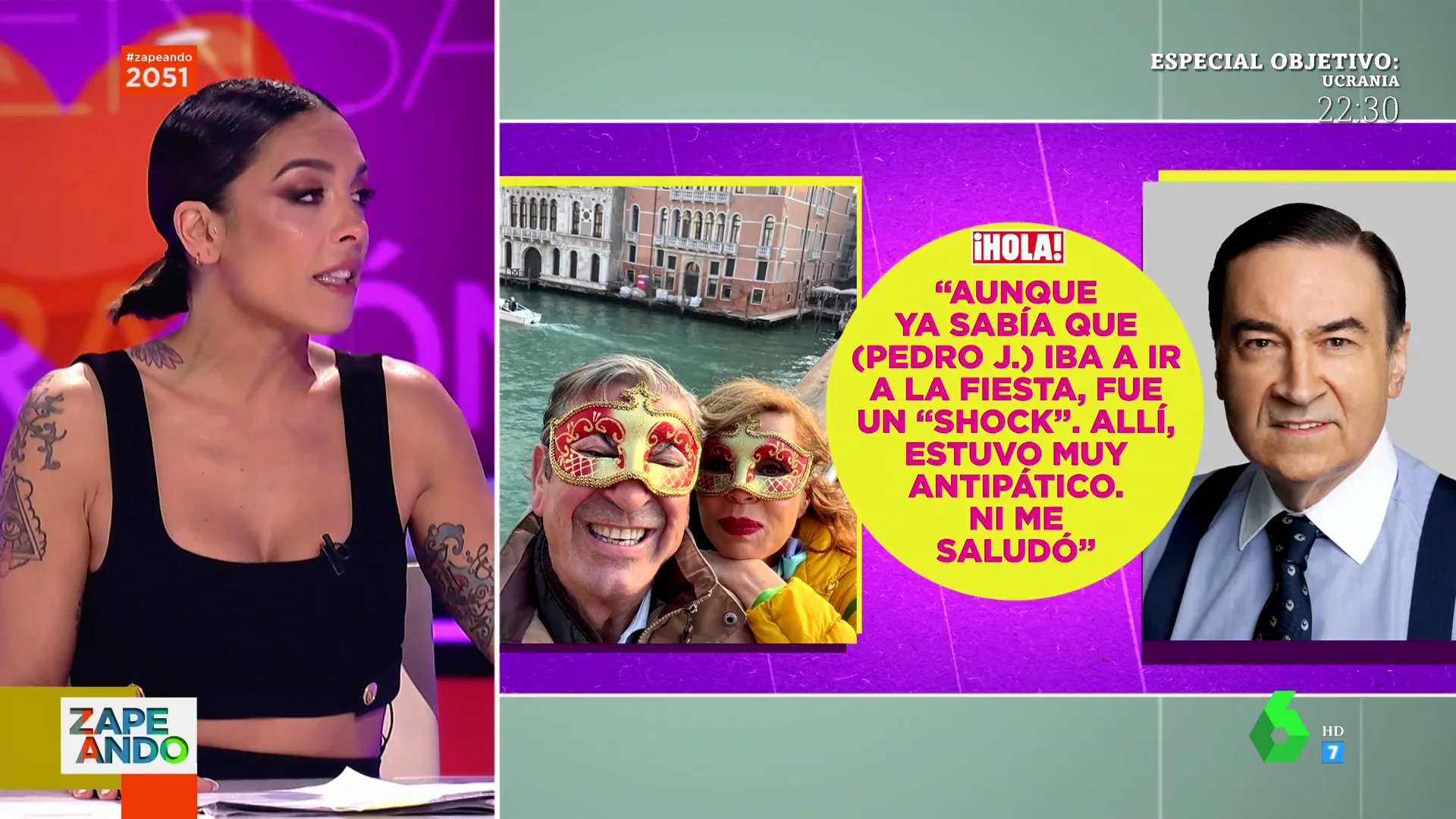 Agatha Ruiz de la Prada se reencuentra con Pedro J. Ramírez en el Carnaval de Venecia: "Estuvo muy antipático, ni me saludo"