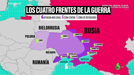 De la salida al mar a la batalla económica: los cuatro frentes de la guerra en Ucrania De la salida al mar a la batalla económica: los cuatro frentes de la guerra en Ucrania