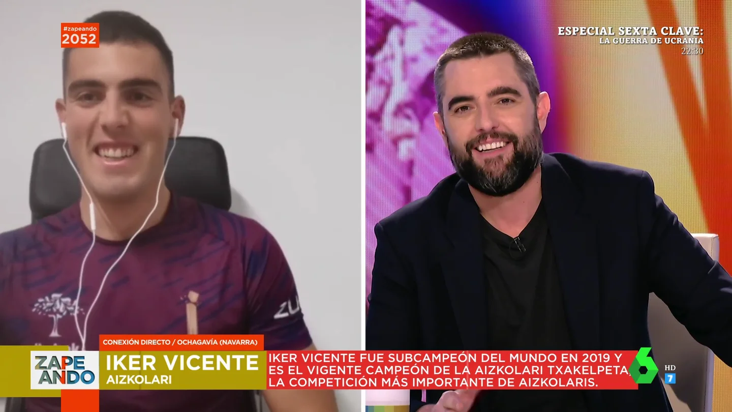 Iker Vicente, el aizkolari que batió el récord cortando troncos y donó el premio a la vacuna contra el COVID Iker Vicente, el aizkolari que batió el récord cortando troncos y donó el premio a la vacuna contra el COVID
