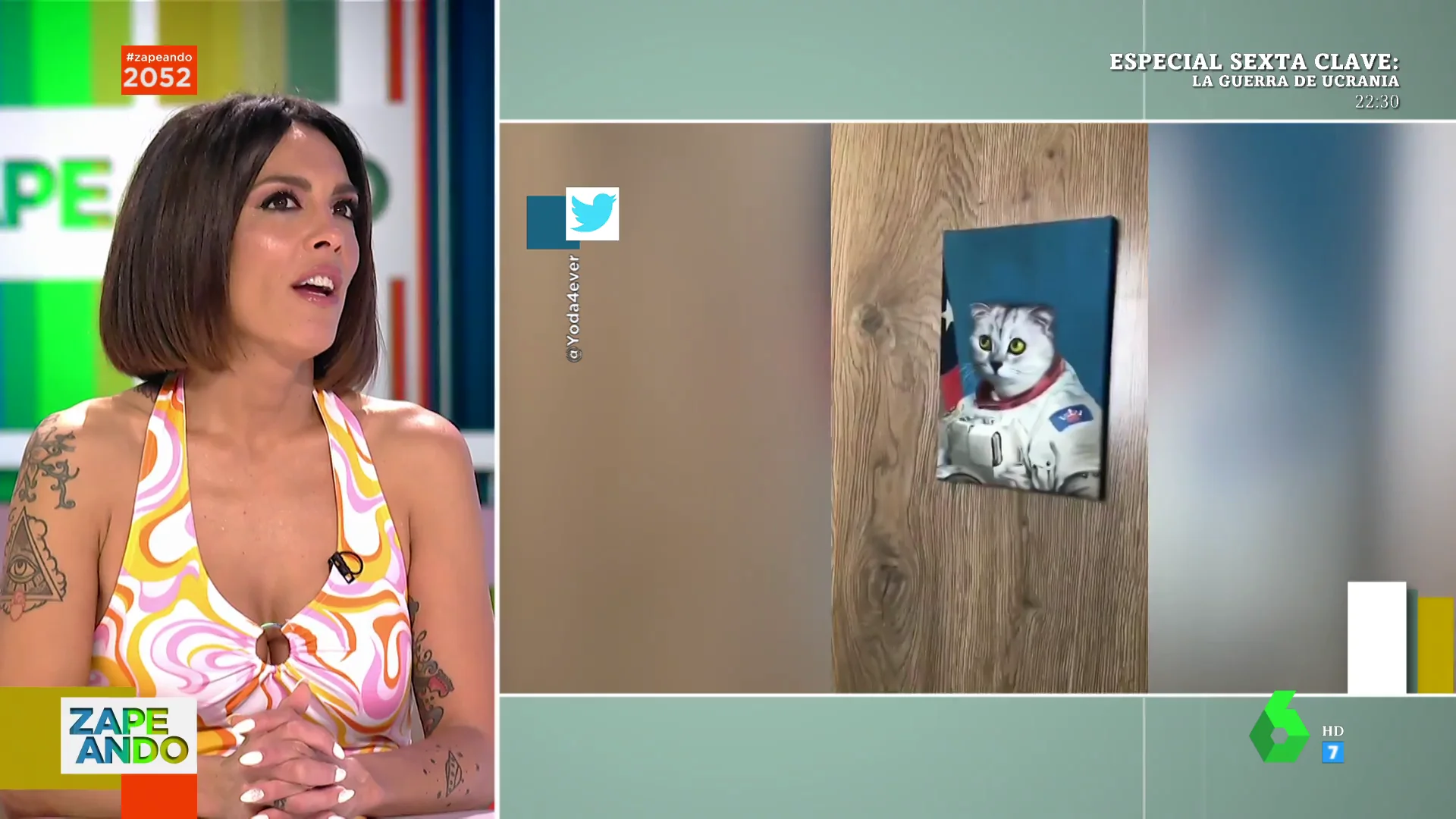 La divertida reacción de un gato al ver su retrato ¡vestido de astronauta! 