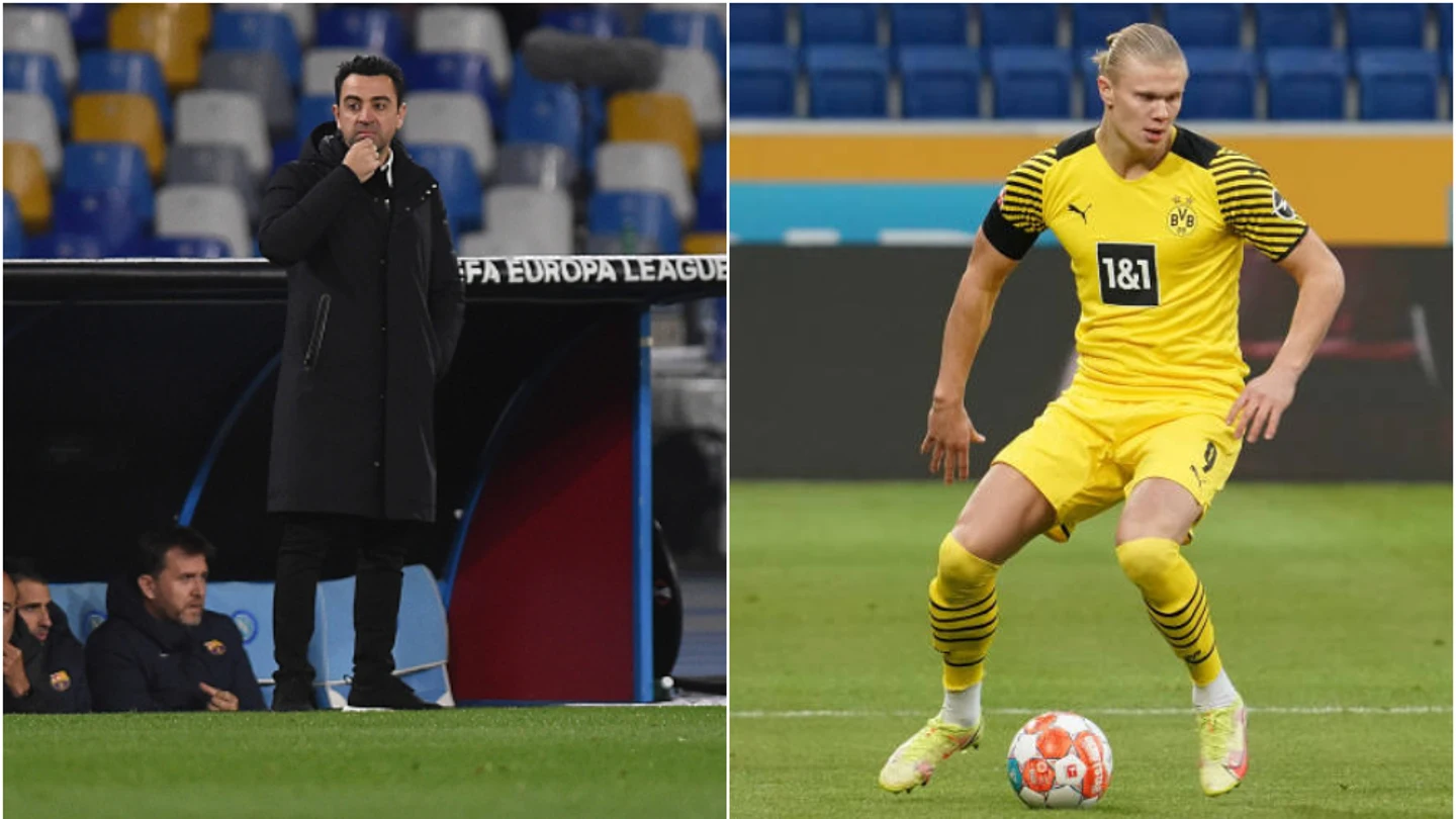 Xavi Hernández y Erling Haaland Xavi Hernández y Erling Haaland