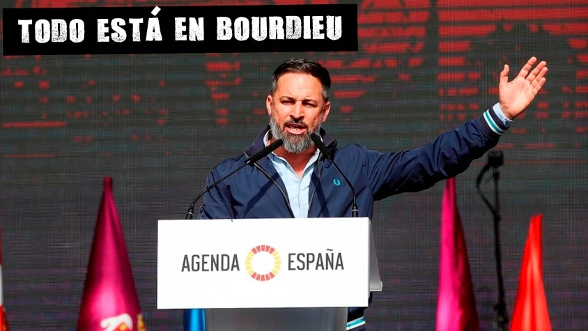 Santiago Abascal durante un acto de VOX