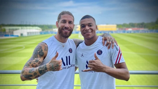 Sergio Ramos y Mbappé Sergio Ramos y Mbappé