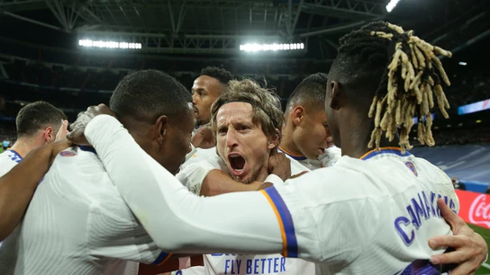 Luka Modric celebra su golazo Luka Modric celebra su golazo
