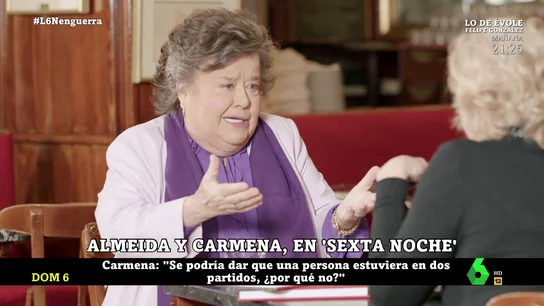 Cristina Almeida cuenta una tierna anécdota que vivió Carmena con una mujer cuyo hijo estuvo en la cárce: "Nunca me olvido de eso" Cristina Almeida cuenta una tierna anécdota que vivió Carmena con una mujer cuyo hijo estuvo en la cárce: "Nunca me olvido de eso"