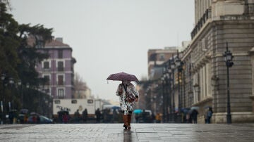 Una tarde de lluvia en Madrid.